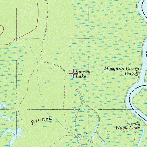Topographic Map of Spring Lake, GA