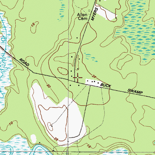 Topographic Map of Springfield Church, GA