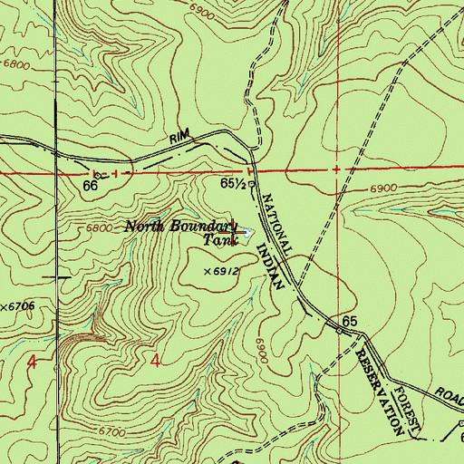 Topographic Map of North Boundary Tank, AZ