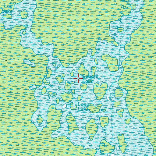 Topographic Map of Square Lake, GA