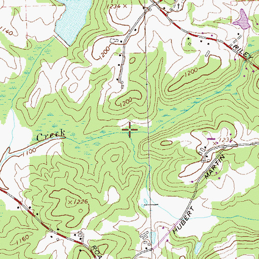 Topographic Map of Squattingdown Creek, GA