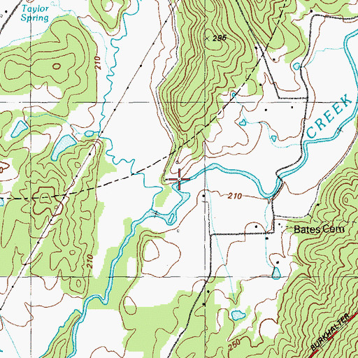 Topographic Map of Squirrel Town Creek, GA