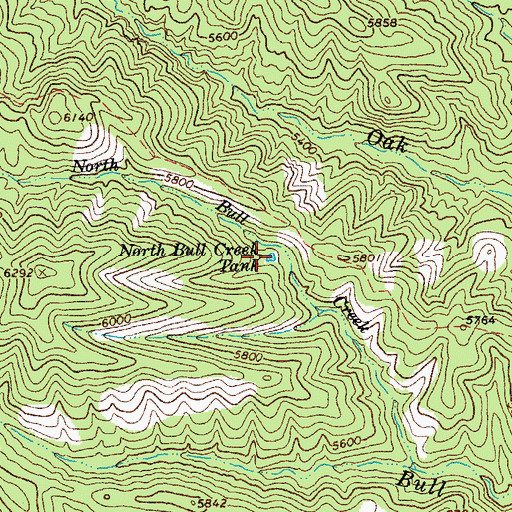Topographic Map of North Bull Creek Tank, AZ