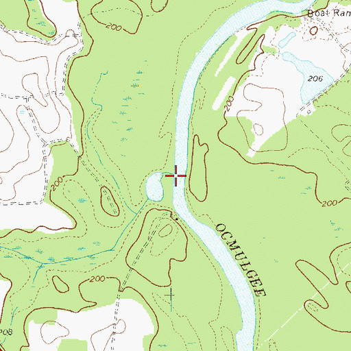 Topographic Map of Standley Creek, GA