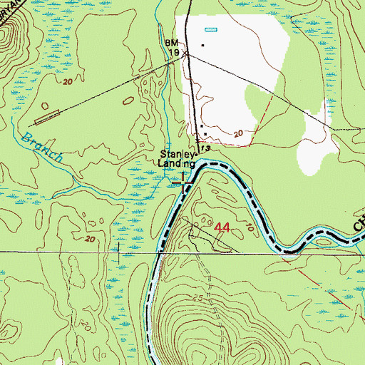 Topographic Map of Stanley Branch, GA