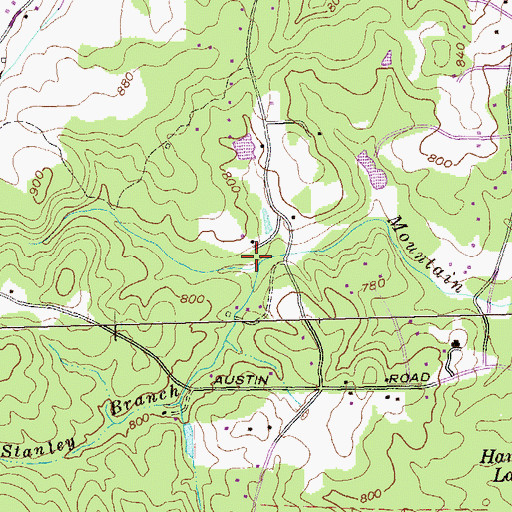 Topographic Map of Stanley Branch, GA