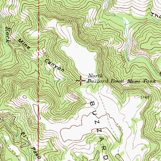 Topographic Map of North Buzzard Roost Mesa Tank, AZ