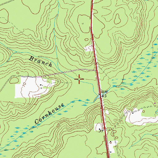 Topographic Map of Starland Branch, GA