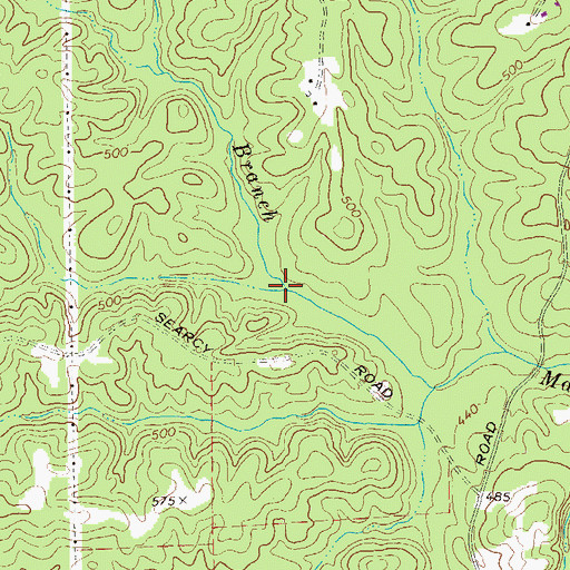 Topographic Map of Starling Branch, GA