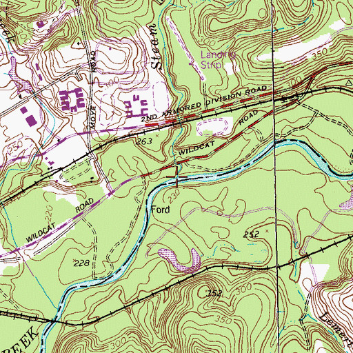 Topographic Map of Steam Mill Creek, GA