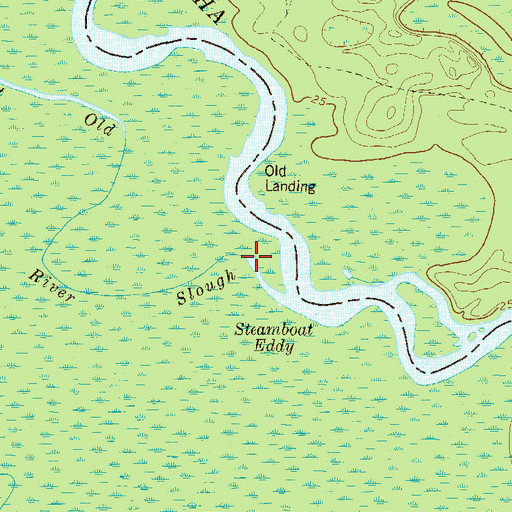 Topographic Map of Steamboat Old River Slough, GA