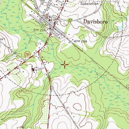 Topographic Map of Steel Creek, GA