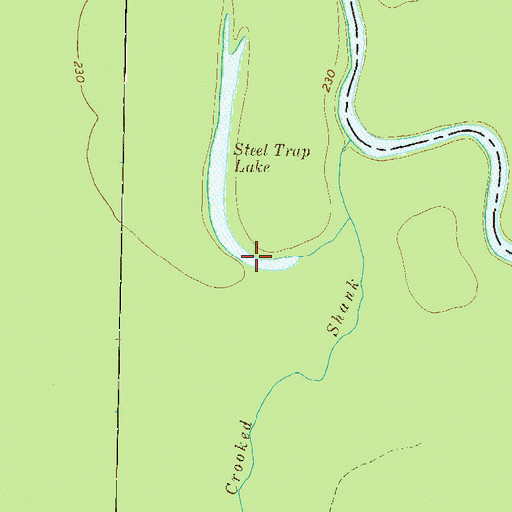 Topographic Map of Steel Trap Lake, GA