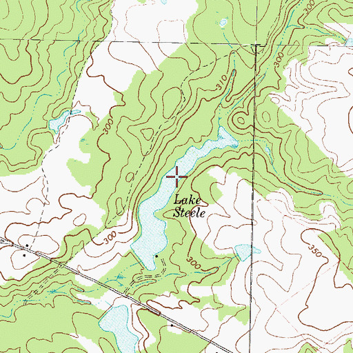 Topographic Map of Lake Steele, GA