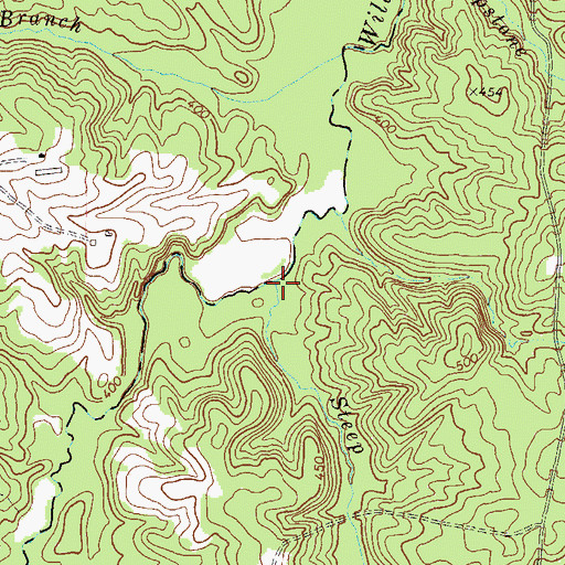 Topographic Map of Steep Hill Branch, GA