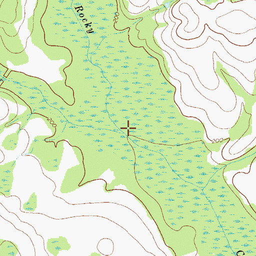 Topographic Map of Steiner Branch, GA