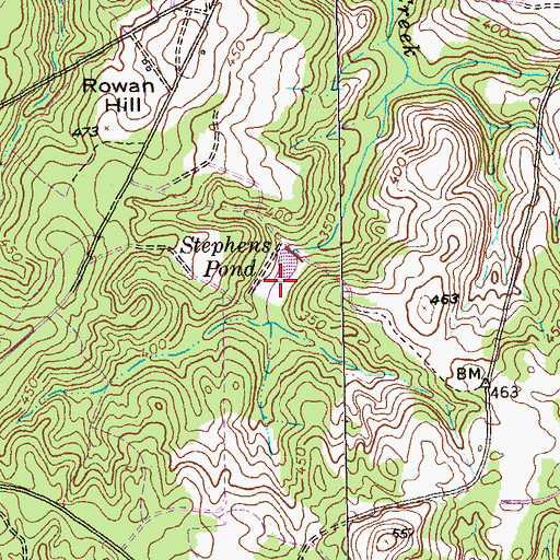 Topographic Map of Stephens Pond, GA