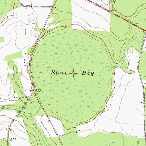 Topographic Map of Steve Bay, GA