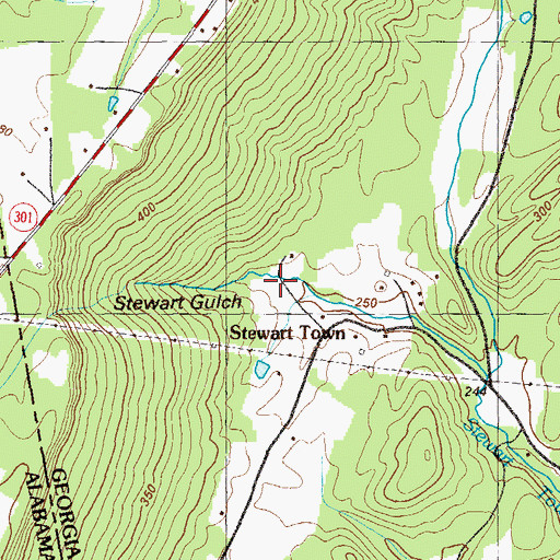 Topographic Map of Stewart Gulch, GA