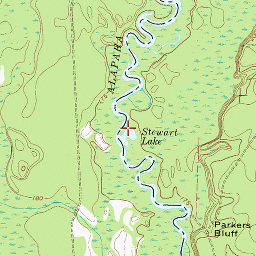 Topographic Map of Stewart Lake, GA