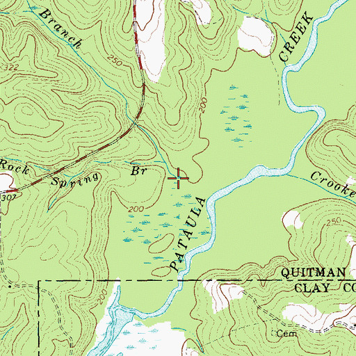 Topographic Map of Still Branch, GA