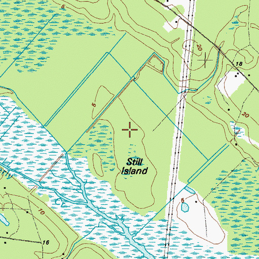 Topographic Map of Still Island, GA