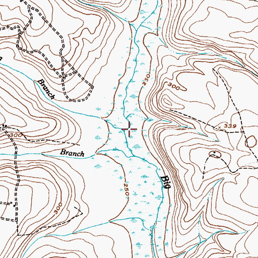 Topographic Map of Stinson Branch, GA