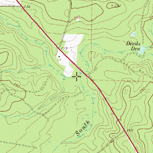 Topographic Map of Stone Creek, GA
