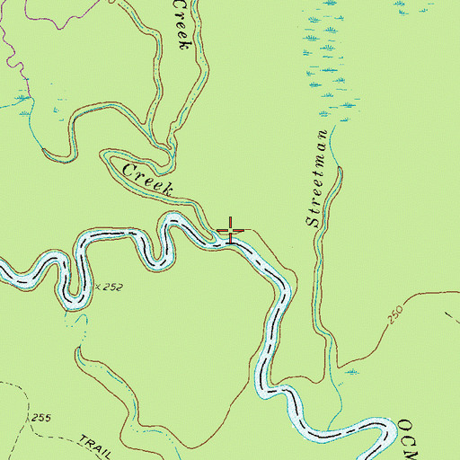 Topographic Map of Stone Creek, GA