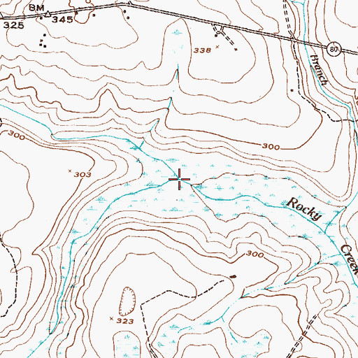 Topographic Map of Reubens Branch, GA