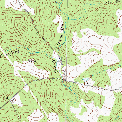 Topographic Map of Storm Branch, GA