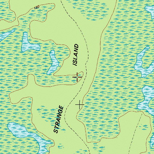 Topographic Map of Strange Island, GA