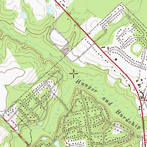 Topographic Map of Strawberry Creek, GA