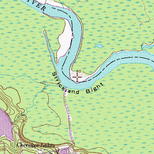 Topographic Map of Strickland Bight, GA