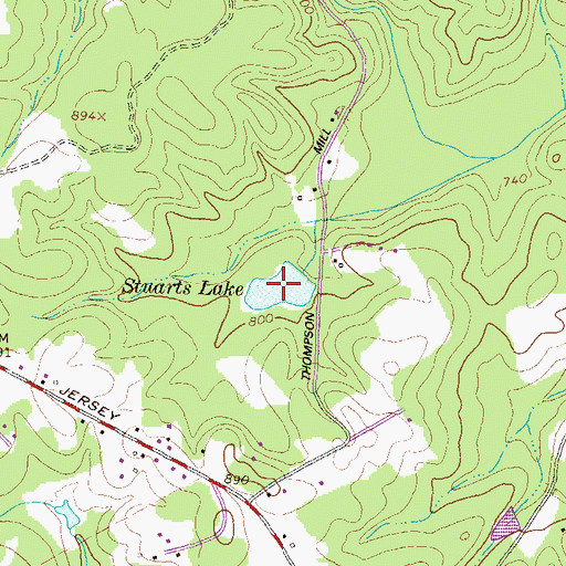 Topographic Map of Stuarts Lake, GA