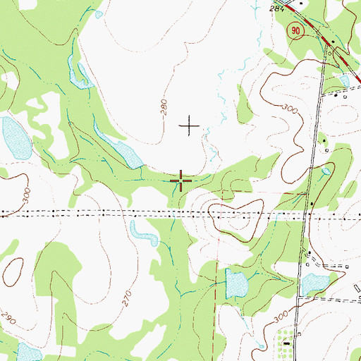 Topographic Map of Stump Creek, GA