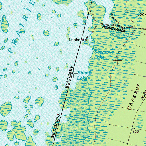 Topographic Map of Stump Lake, GA