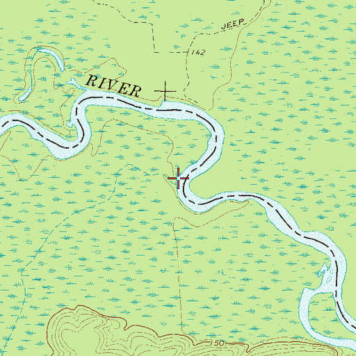 Topographic Map of Sturgeon Creek, GA