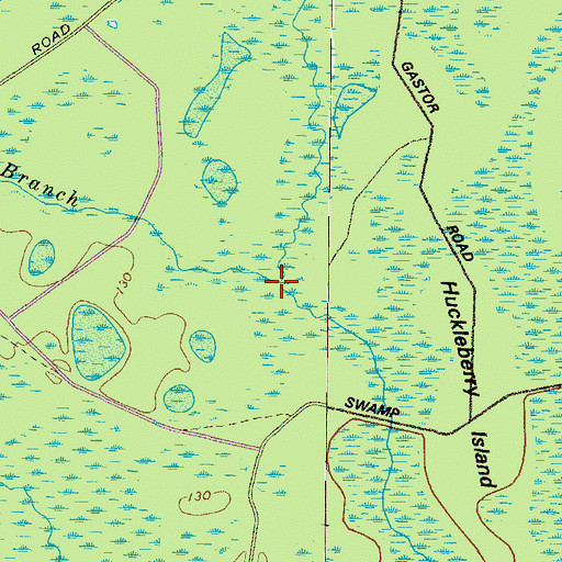 Topographic Map of Sugar Branch, GA