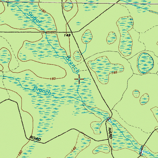 Topographic Map of Sugar Branch, GA