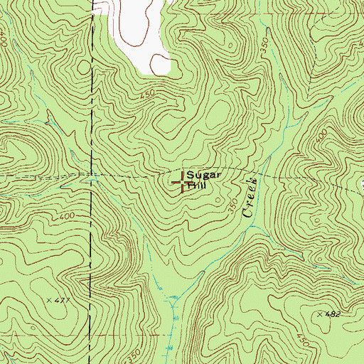 Topographic Map of Sugar Hill, GA