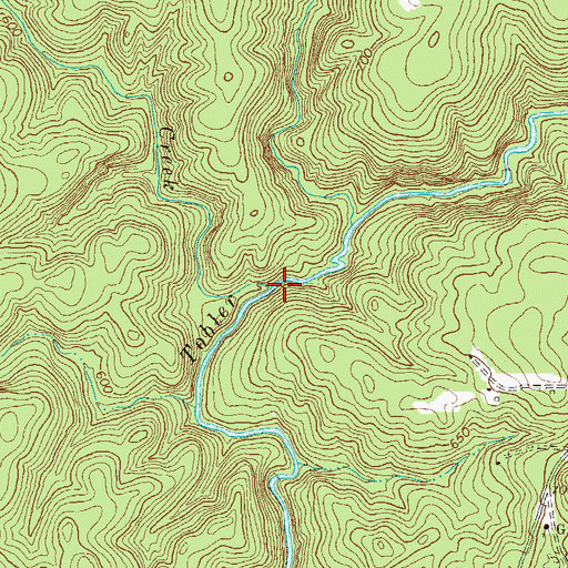 Topographic Map of Sullivan Creek, GA