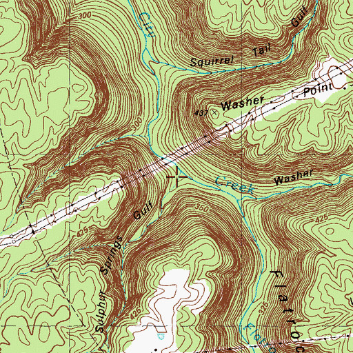 Topographic Map of Sulphur Springs Gulf, GA