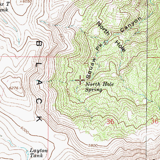 Topographic Map of North Hole Spring, AZ
