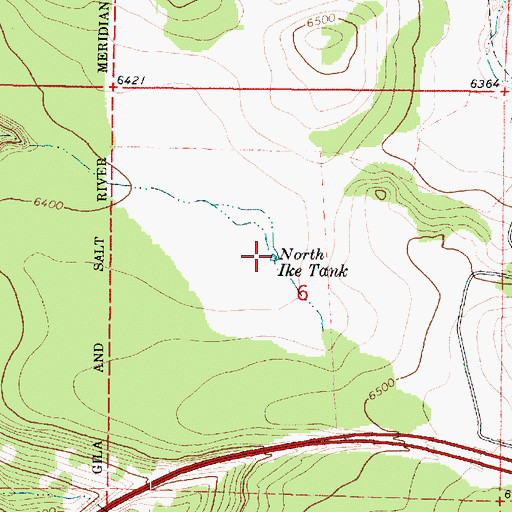 Topographic Map of North Keesler Tank, AZ