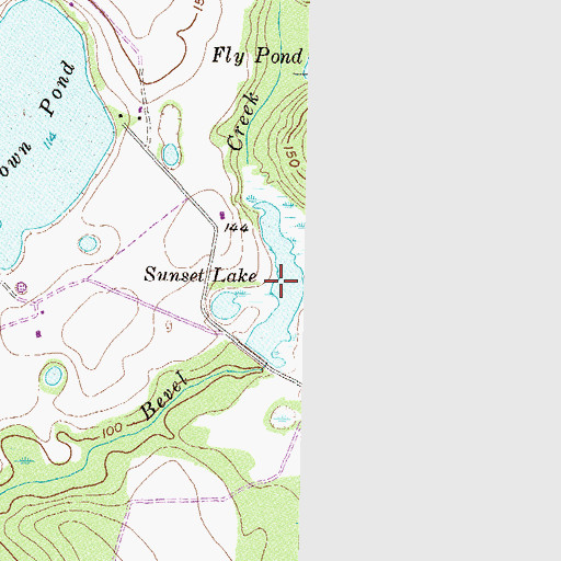 Topographic Map of Sunset Lake, GA