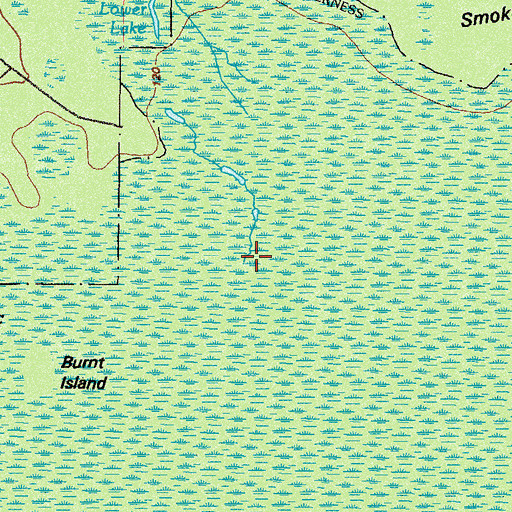 Topographic Map of Suwannee Creek, GA