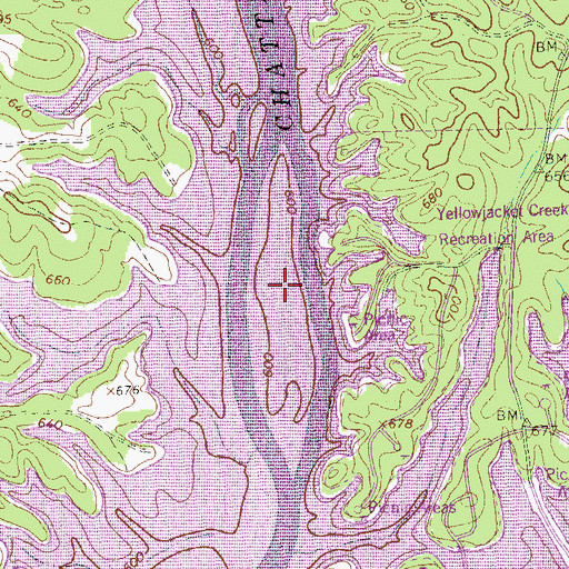 Topographic Map of Swanson Island, GA