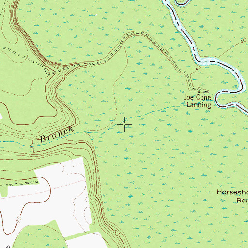 Topographic Map of Sweeten Water Branch, GA
