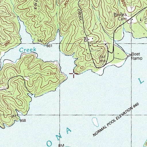 Topographic Map of Sweetwater Creek, GA